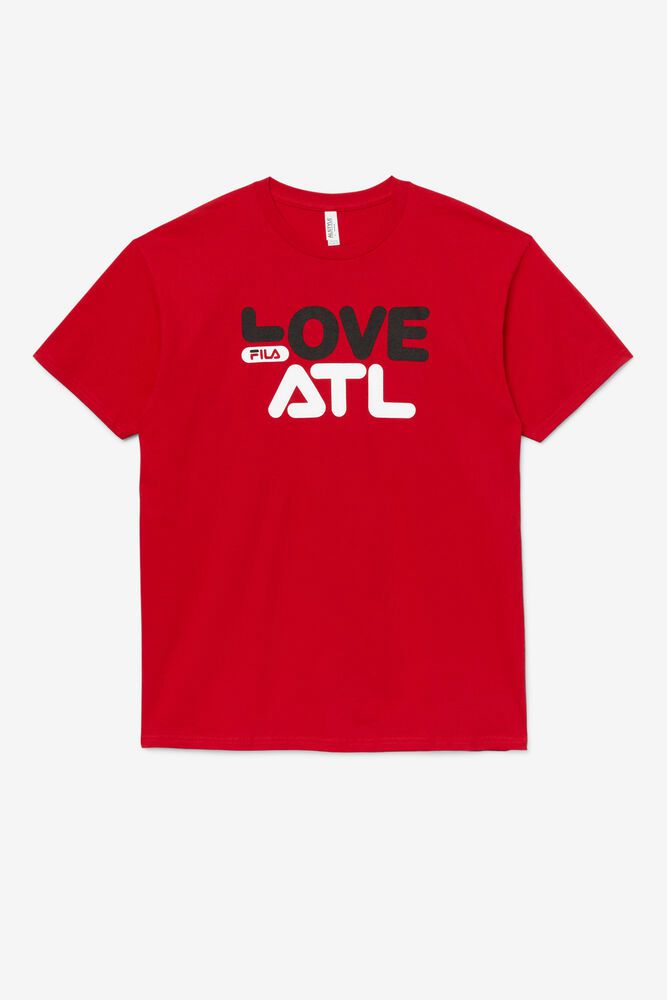 Fila T-Shirt Mens Red Love Atl - Ireland 89230-JAXD